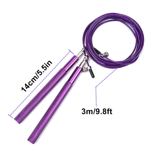 Crossfit Jump Rope Ultra Speed Ball Bearing Skipping Rope Steel Wire Jumping Ropes For Boxing MMA Gym Fitness Training Workout
