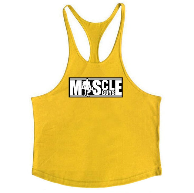 Bodybuilding Tank Top Mens shirts Brand Clothing Fitness Men Singlet Sleeveless Cotton Workout Stringer Shirts