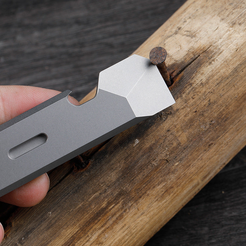 TC4 Titanium Alloy Crowbar Crowbar Mini Outdoor Survival Self-Defense Cool Stick EDC Multi-Function Tool Bottle Opener
