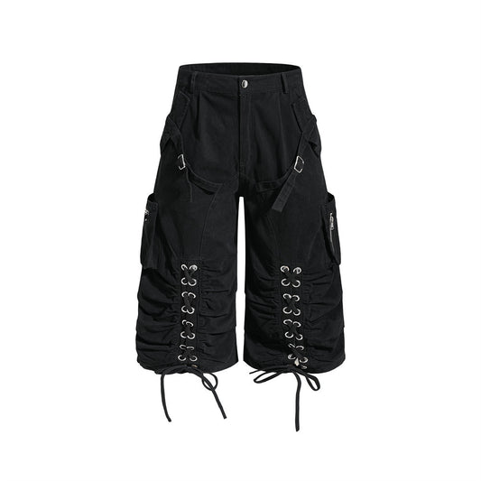 Heavy industry punching threading tying wrinkling pants