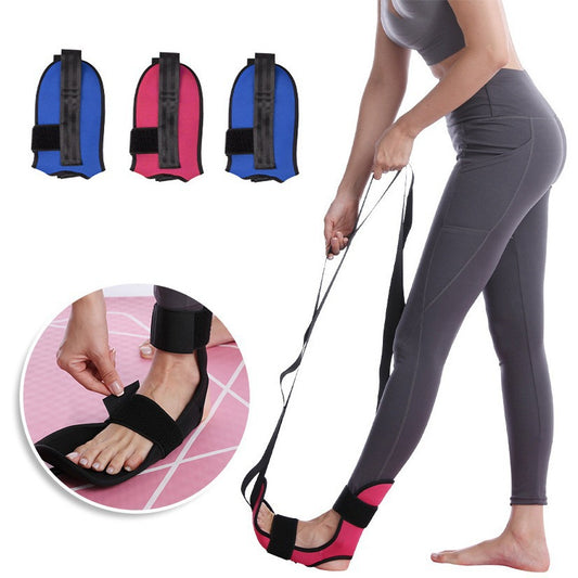 Yoga Stretching Band with Segmented Adjustment and Auxiliary Foot Stretching Band