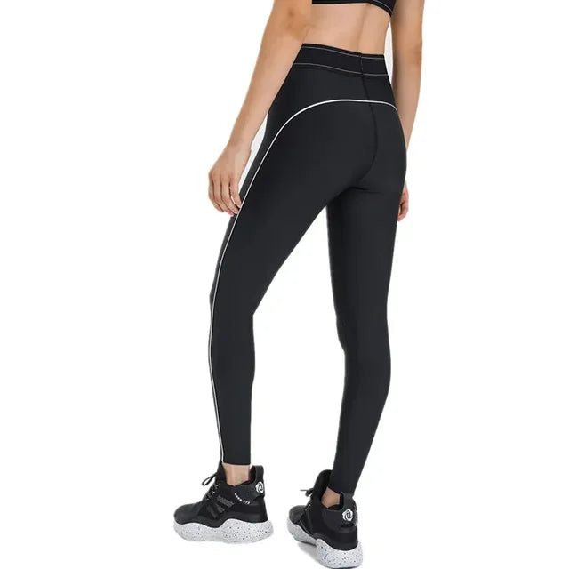 High waisted Hip lifting Sports Pants Women Elastic Fitness Leggings Gym Compression Leggings Quick drying