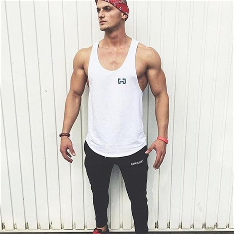 Muscle Master Training Gym Vest Men's Fitness Wear Running Workout Breathable Compression Shirt Round Neck Vest Summer