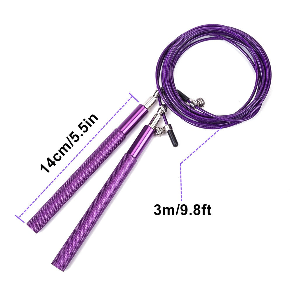 Crossfit Jump Rope Ultra Speed Ball Bearing Skipping Rope Steel Wire Jumping Ropes For Boxing MMA Gym Fitness Training Workout