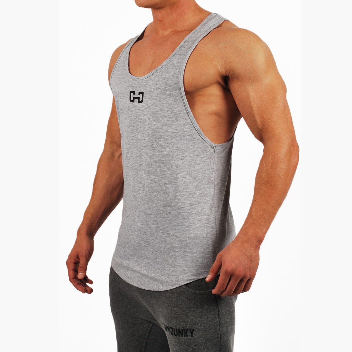 Muscle Master Training Gym Vest Men's Fitness Wear Running Workout Breathable Compression Shirt Round Neck Vest Summer