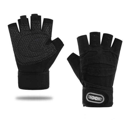 Fitness cycling gloves men's and women's wrist guards half finger gloves