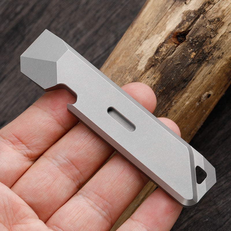 TC4 Titanium Alloy Crowbar Crowbar Mini Outdoor Survival Self-Defense Cool Stick EDC Multi-Function Tool Bottle Opener