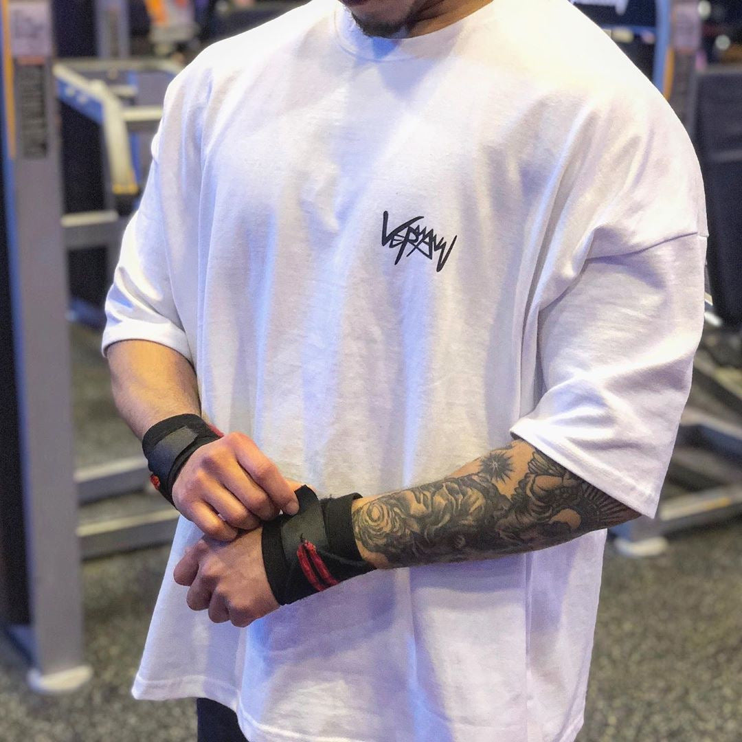Muscle Master Comprehensive Training Gym T-Shirt for Men, Loose Fit Running Shirt, Breathable Workout Casual Top