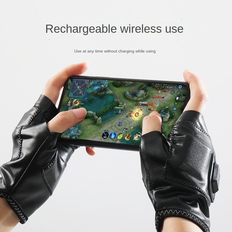 Autumn and winter intelligent electric heating gloves, unisex half finger gloves, gaming and office warm heating gloves