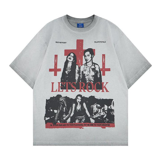 Punk rock band short sleeved