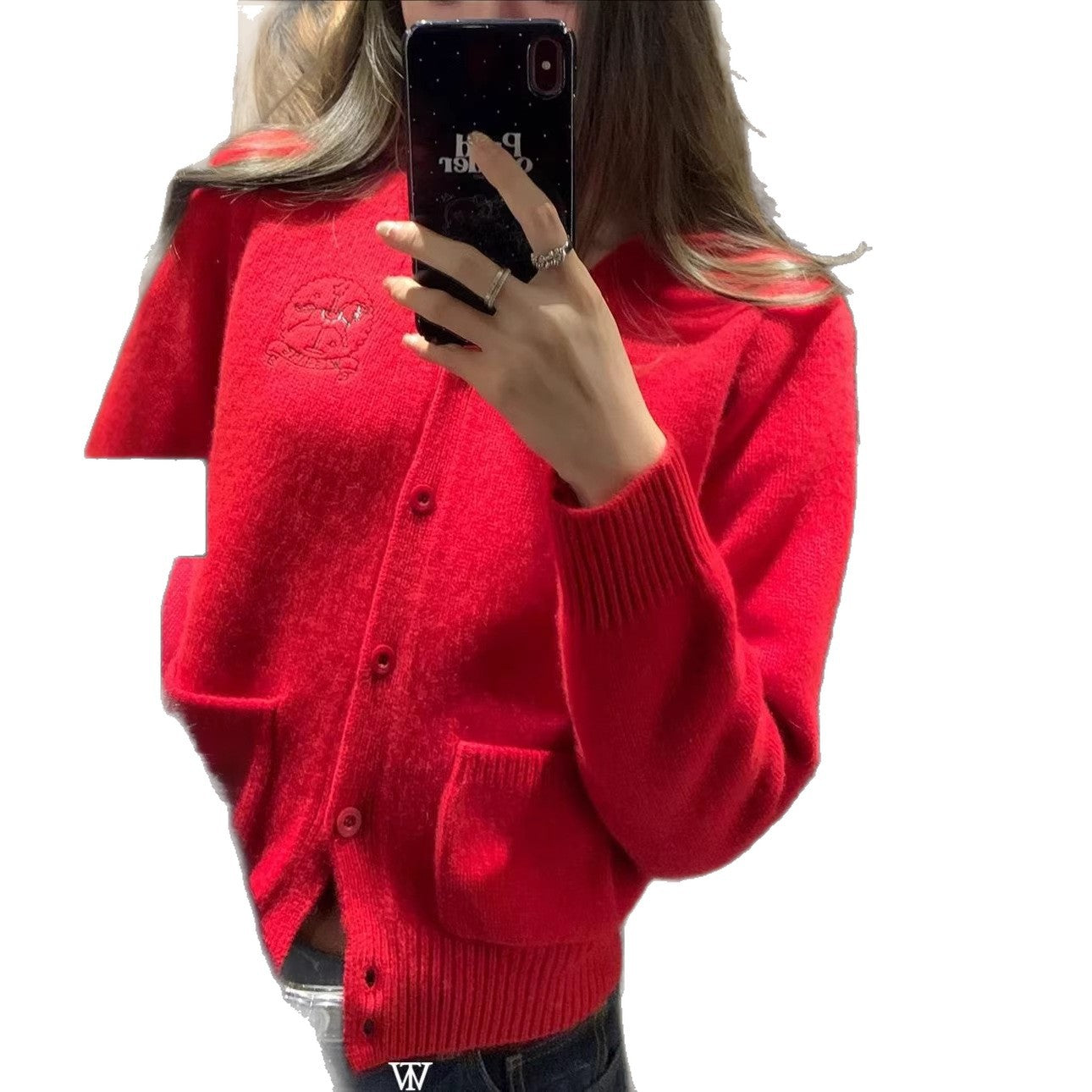 Little Horse Self-Thread Series Carousel Cardigan Women