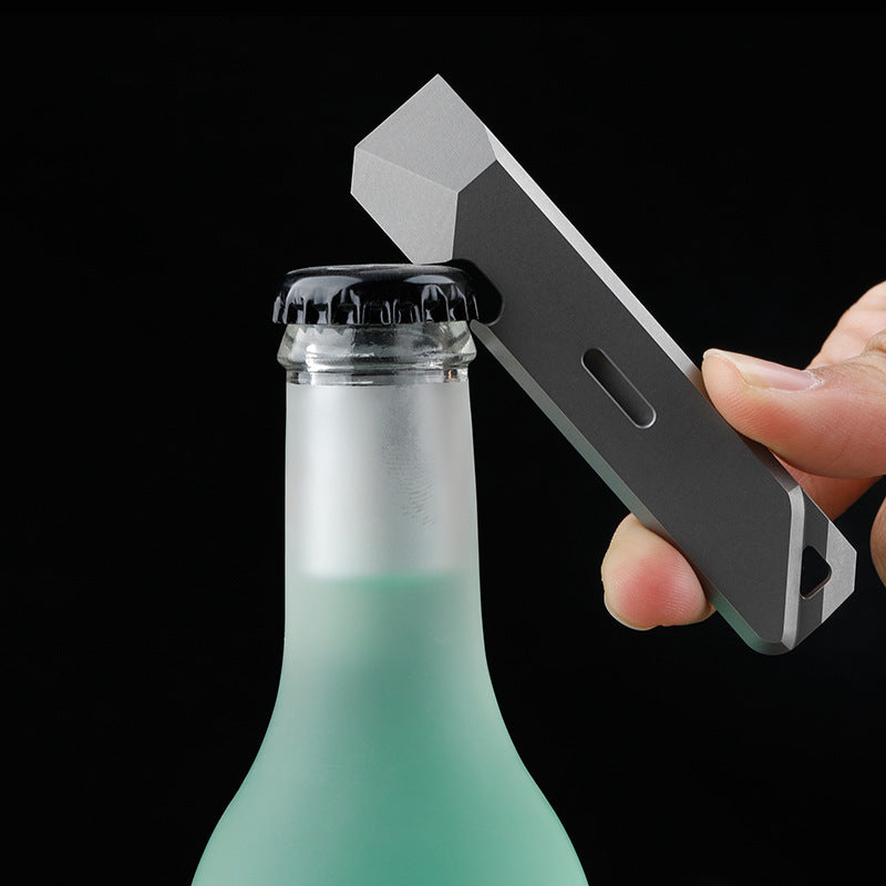 TC4 Titanium Alloy Crowbar Crowbar Mini Outdoor Survival Self-Defense Cool Stick EDC Multi-Function Tool Bottle Opener