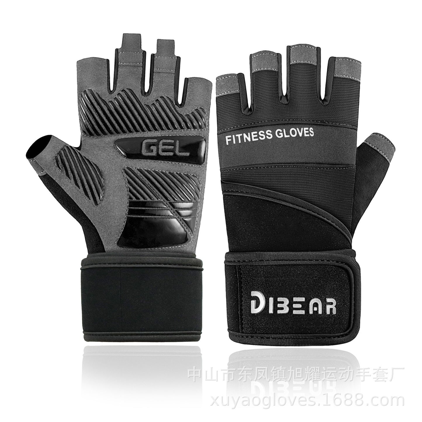 Fitness Wrist Guard Sports Anti slip Half Finger Hard Pull Dumbbell Training Outdoor Gloves