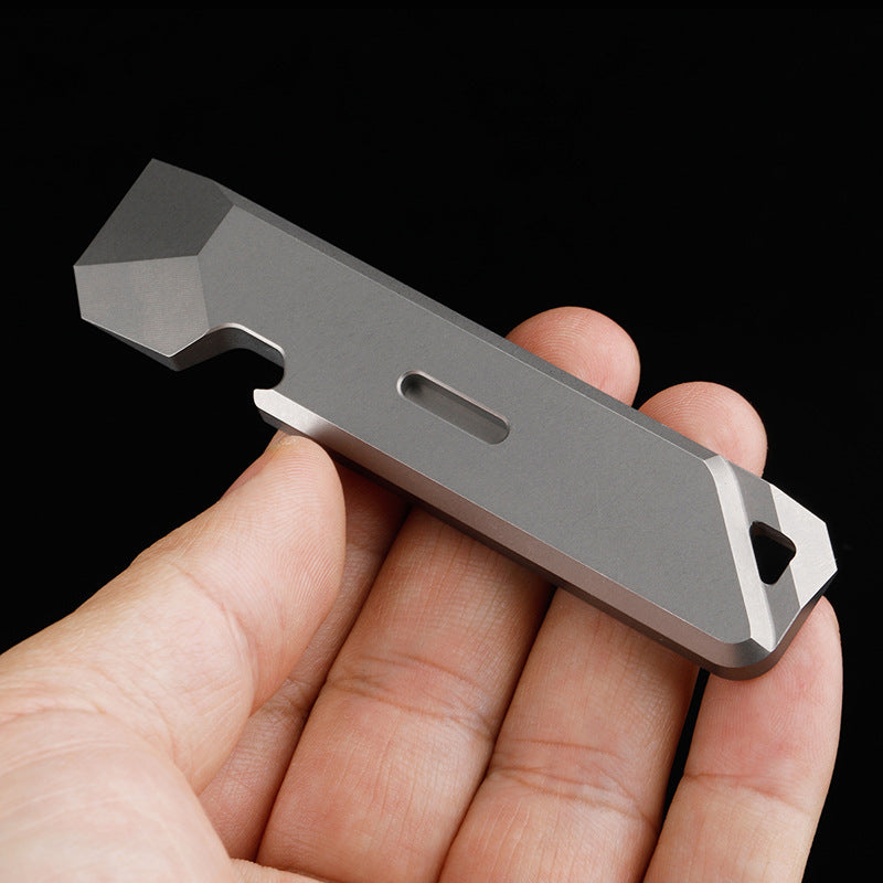 TC4 Titanium Alloy Crowbar Crowbar Mini Outdoor Survival Self-Defense Cool Stick EDC Multi-Function Tool Bottle Opener