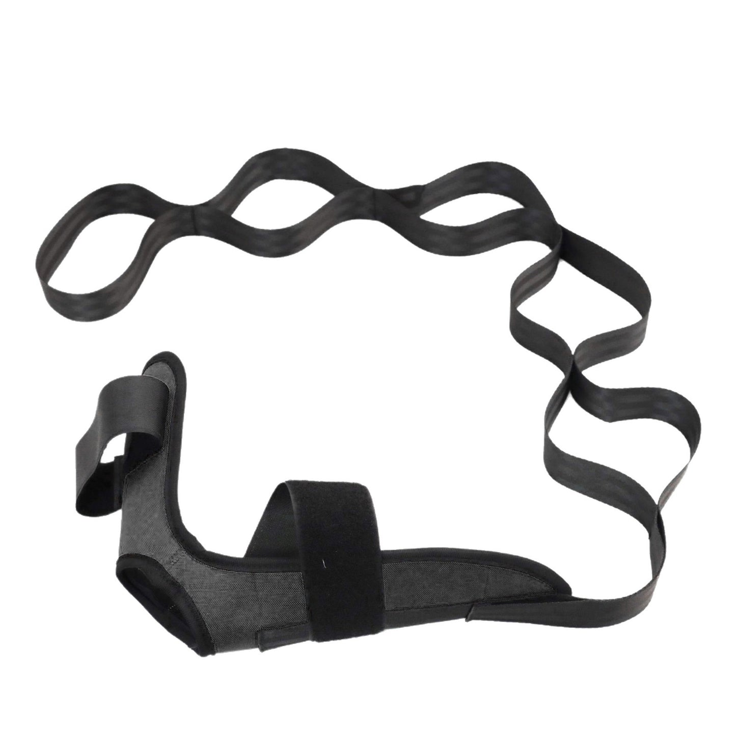 Yoga Stretching Band with Segmented Adjustment and Auxiliary Foot Stretching Band