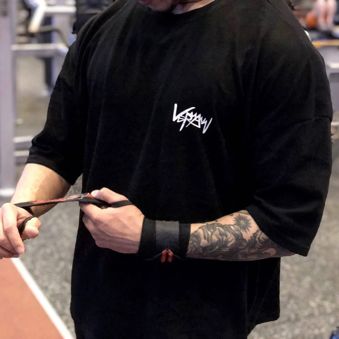 Muscle Master Comprehensive Training Gym T-Shirt for Men, Loose Fit Running Shirt, Breathable Workout Casual Top