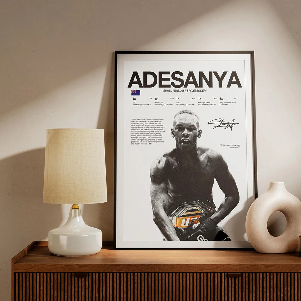 UFC Fighter Legend Boxer Champion Poster Art Prints Mma Enthusiasts Indoor Wall Art Home Decor High Quality Canvas Painting Gift