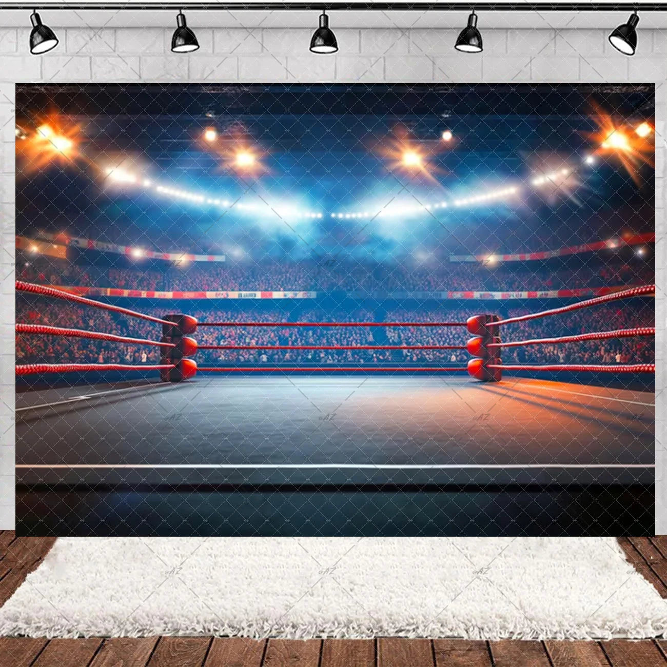 Boxing Theme Birthday Party Decoration Fight Sport Background Boxing Gloves Boxer Challenge Game Banner Poster Photo Studio Prop