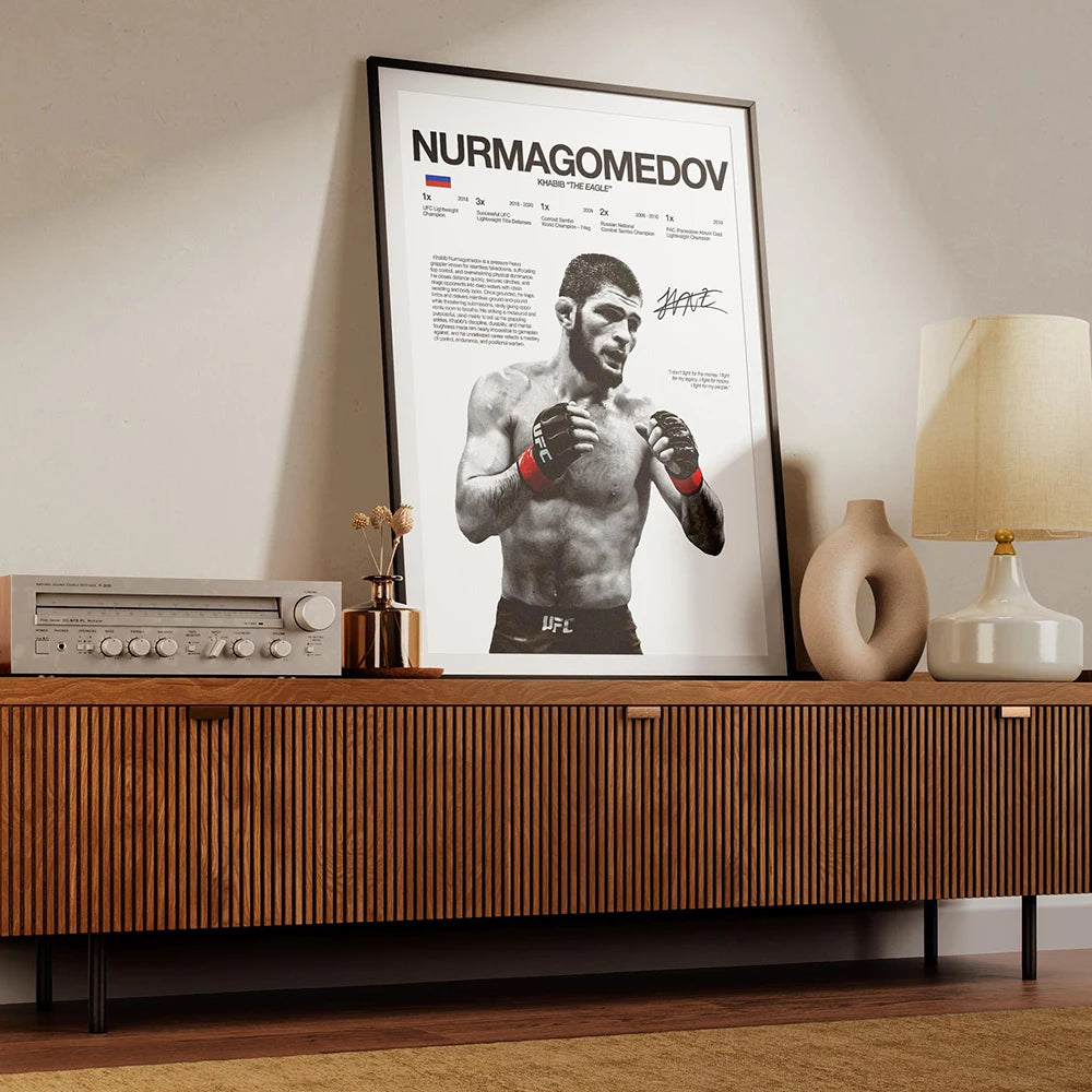 UFC Fighter Legend Boxer Champion Poster Art Prints Mma Enthusiasts Indoor Wall Art Home Decor High Quality Canvas Painting Gift