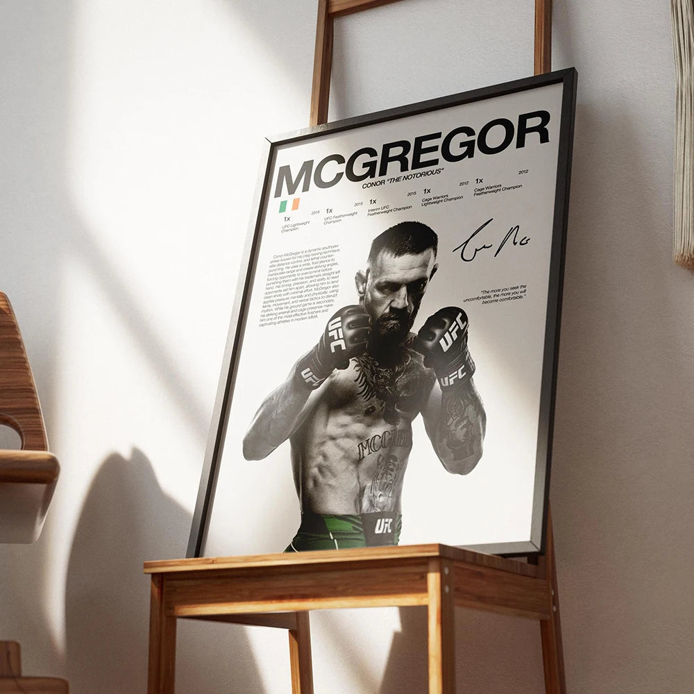 UFC Fighter Legend Boxer Champion Poster Art Prints Mma Enthusiasts Indoor Wall Art Home Decor High Quality Canvas Painting Gift