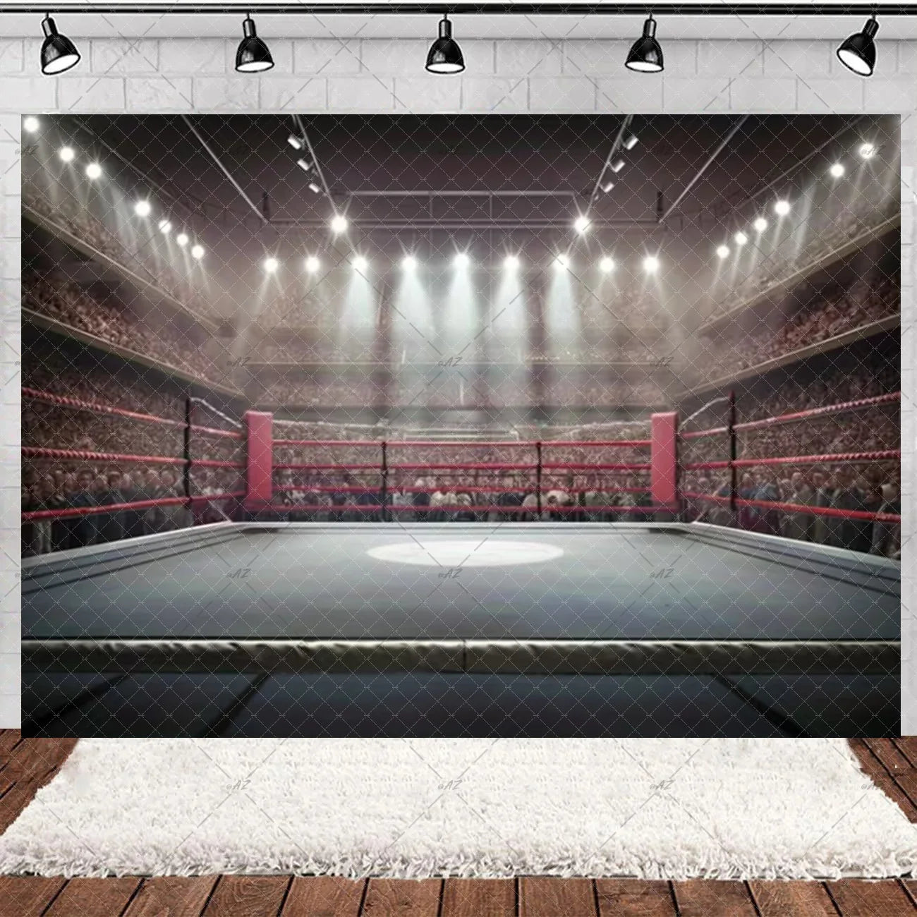 Boxing Theme Birthday Party Decoration Fight Sport Background Boxing Gloves Boxer Challenge Game Banner Poster Photo Studio Prop