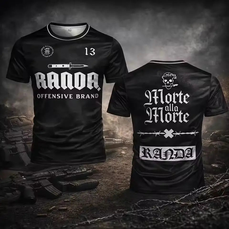2026 Men Women Fightwear Outdoor Casual Round Neck Short Sleeve Man Tops T-shirt New 3D Print Boxing RANDA Breathable Sportwear