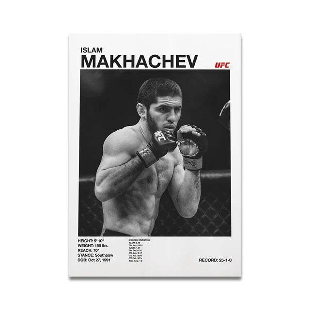 Boxing Fighting Star Canvas Wall Art Print Poster MMA Decorative Painting Home Decor Boxing Lover Gift Unframed