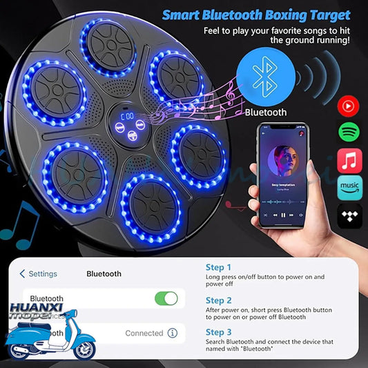 Upgrade Intelligent Music Boxing Machine for Adults & Kids, LED Display & Smart Bluetooth, Wall Mounted Boxing Trainer for Home, Indoor and Gym Use, Have Fun