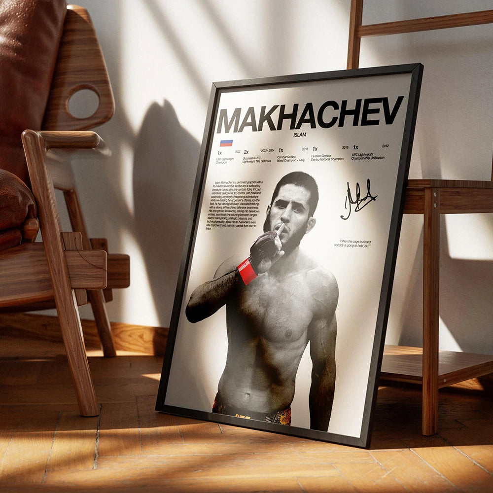 UFC Fighter Legend Boxer Champion Poster Art Prints Mma Enthusiasts Indoor Wall Art Home Decor High Quality Canvas Painting Gift