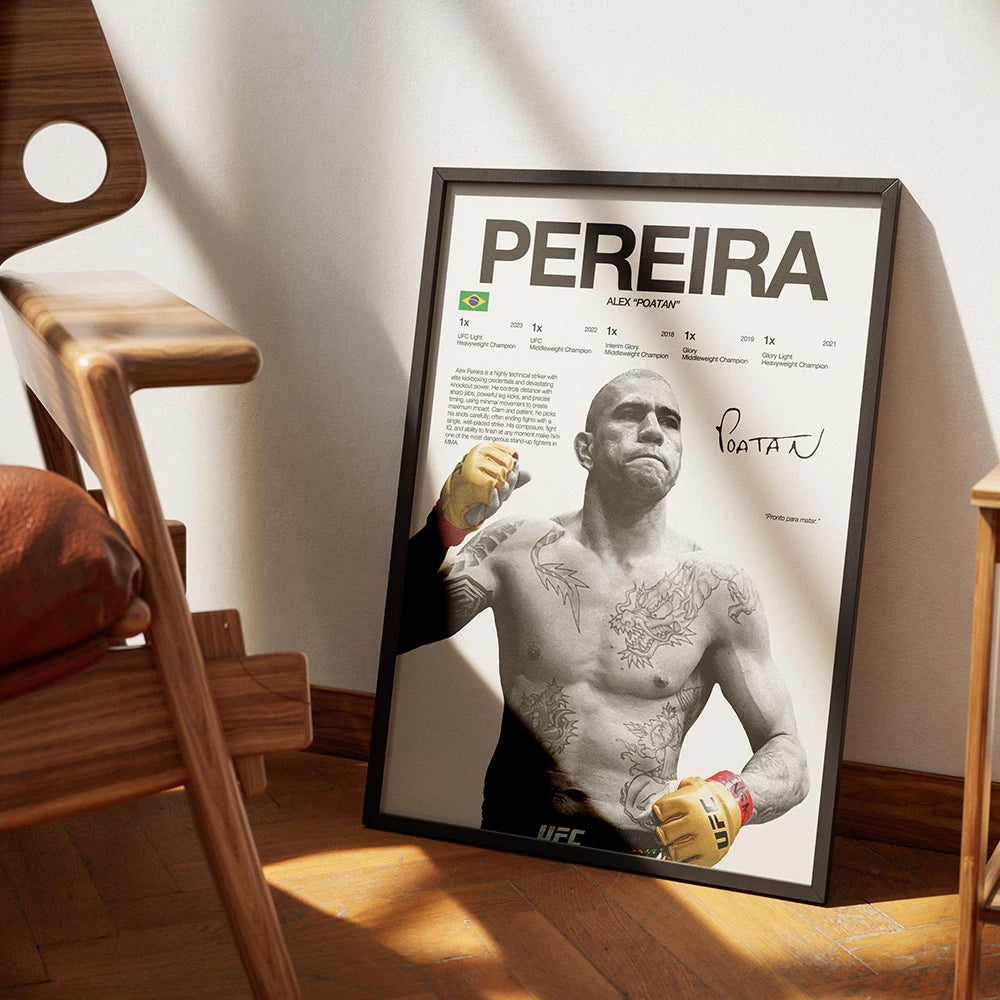 UFC Fighter Legend Boxer Champion Poster Art Prints Mma Enthusiasts Indoor Wall Art Home Decor High Quality Canvas Painting Gift