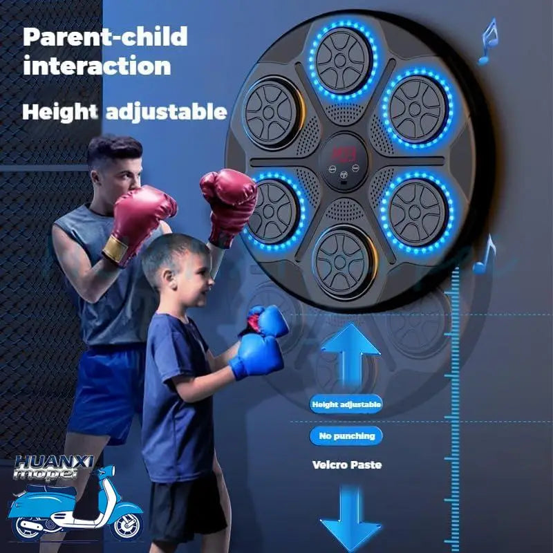 Upgrade Intelligent Music Boxing Machine for Adults & Kids, LED Display & Smart Bluetooth, Wall Mounted Boxing Trainer for Home, Indoor and Gym Use, Have Fun