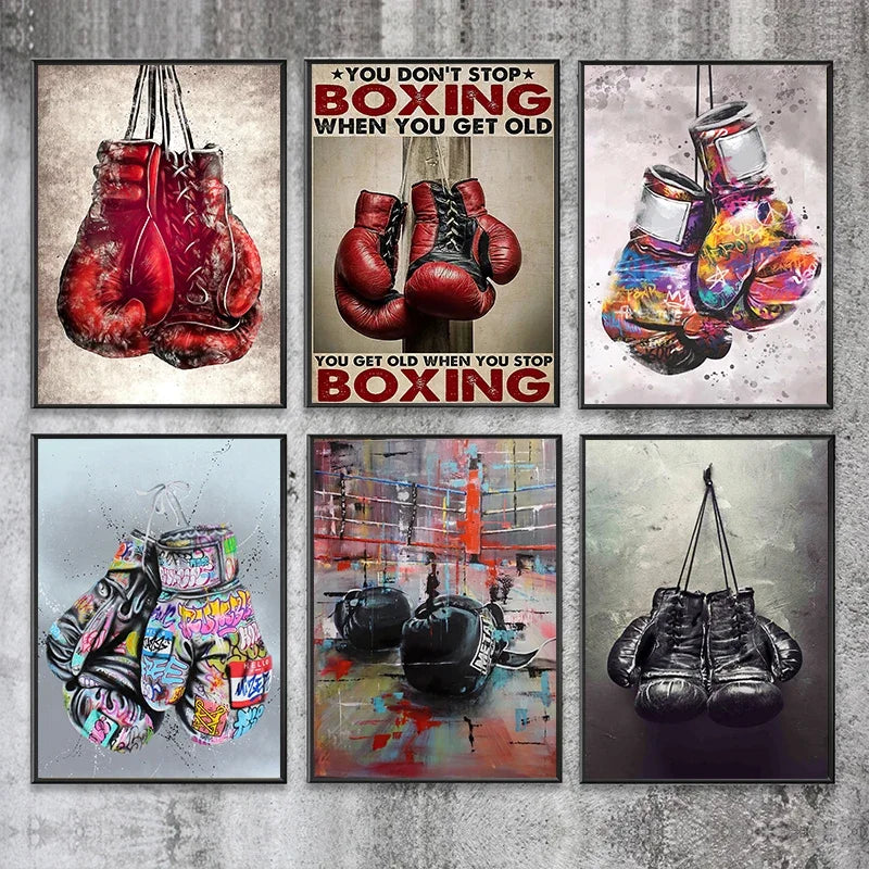 Boxing Glove Art Poster Printing Canvas Painting Wall Art Picture Decoration Mural Modern Living Room Home Decoration